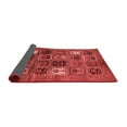thumbnail image 2 of Ahgly Company Indoor Round Abstract Red Modern Area Rugs, 4' Round, 2 of 4