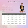 thumbnail image 6 of YiZYiF Womens 2 Piece Metallic Shiny Rave Outfits Long Sleeve Crop Top with Booty Shorts Clubwear Red XL, 6 of 6