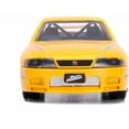 thumbnail image 3 of Leon\'s Nissan Skyline GT-R (BCNR33) Yellow Metallic with Graphics \Fast & Furious\ Series 1/32 Diecast Model Car by Jada""", 3 of 5