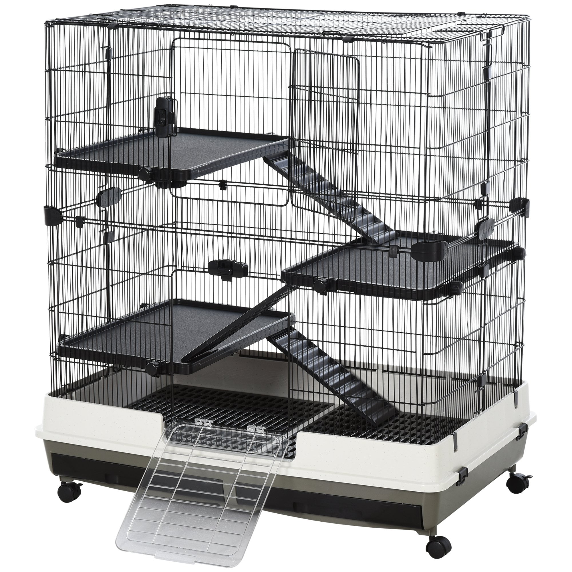 Clean Living 4 Level Small Animal Luxury Cage On Wheels 