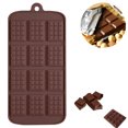 thumbnail image 1 of Moldes de silicona para gofres de chocolate, 12 rejillas, sin BPA, reutilizables, 100 % silicona y aptos para lavavajillas, moldes de silicona para caramelos Xemadio 2033818-1, 1 of 9