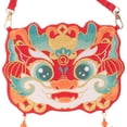 thumbnail image 4 of Bolso bandolera bordado Bolso bandolera tradicional con estampado de dragón, 4 of 6