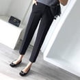 thumbnail image 2 of Pantalones de traje Mujer Primavera Estudiante Pantalón largo informal suelto recto, Negro, 3XL tholdsy AP001316-12B, 2 of 7