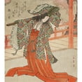 thumbnail image 3 of Yashima Gakutei 12x13 Black Modern Framed Museum Art Print Titled - The Dancer Gio (Late 1820s), 3 of 5