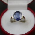 thumbnail image 2 of Natural African Heated Blue Sapphire Neelam Stone Ring for Men & Women with 925 Sterling Silver Birthstone Gift Ring Promsie Ring, 2 of 3
