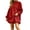 A Red, variant on Yeaiivve Womens Oversized Sweatshirts Dress Adjustable Drawstring Balloon Hem Tunic Sweatshirt Fashion Casual Long Sleeve Pullover Tops with Pockets Blue,S