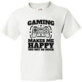 thumbnail image 3 of Inktastic Gaming Makes Me Happy Youth T-Shirt, 3 of 5