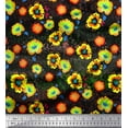 thumbnail image 1 of Soimoi Cotton Duck Fabric Artistic Flower Printed Fabric 1 Yard 42 Inch Wide, 1 of 1