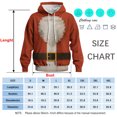 thumbnail image 5 of Rebaike Unisex Santa Claus Hoodie Christmas Costume Santa Belt Print Pullover Sweatshirt, 5 of 8