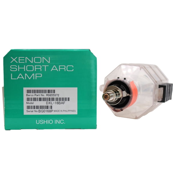 DXL-16BAF 1600W Xenon Cinema Lamp powered by Ushio, 3000 Hour Warranty, for Barco DP2K-8S/10S/12C/15C/19B/20C/23B/32B & DP4K-19B/23B/32B, DP-1200/1500/2000/3000 (5002323 R9855972) - 1 Unit per pack
