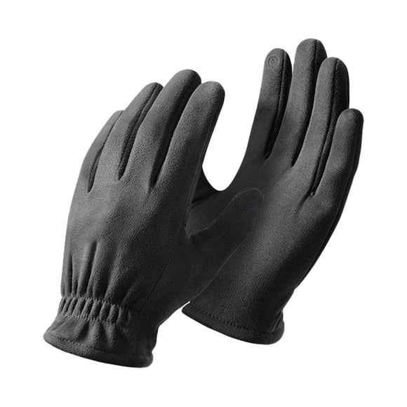 Thermal Imitation Lambswool Work Gloves, Cold Weather Proof Leather Gloves with Extra Grip, Heavy Duty Winter Gloves for Construction And Outdoor Work, 1 Pair of Touchscreen Warm Gloves