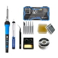 thumbnail image 1 of Soldering Iron Kit, 60W Intelligent Soldering Welding Pen with Ceramic Heater, 12-in-1 Solder Kit Tool, Adjustable Temperature 200 to 450℃, 5PCS Iron Tips, Solder Wire, Solder Stand, 1 of 9