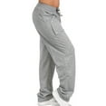 thumbnail image 3 of LUXUR Women Drawstring Palazzo Pant Lounge Workout Long Pants Light Gray L, 3 of 3