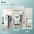 thumbnail image 5 of Havato 5000 BTU(8000 ASHRAE) Portable Air Conditioner, Covers up to 150 Sq. Ft., Integrating Dehumidification, Fan and Refrigeration, 24-Hour Timer, White, 5 of 7