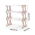 thumbnail image 3 of Qocolhg 4-Tier Shoe Rack Shoe Organizer, Sturdy Shoe Rack for Closet & front Door Entrance Entryway with Spacious Top and Strong Metal Shelves Industrial Style Free Standing Storage Shelves, Pink, 3 of 6