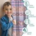 thumbnail image 3 of Blackout Kids Curtains,Purple Pioneer Flower Striped Pattern Childrens Insulated Curtains Set Of 2,Bedroom Essentials,Toddler Room Decor 42x84in(106x213cm), 3 of 5