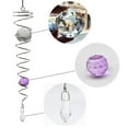 thumbnail image 3 of ZDM Gazing Ball Spiral Tail Wind Spinner StabilizeGr,Indoor Outdoor Decoration Stainless Steel Crystal Glass Ball with Hanging Swivel Hook 13" inch (Purple), 3 of 6