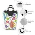 thumbnail image 2 of DouZhe 50L Rectangular Laundry Basket, Colorful Plant Rose Flower Prints Waterproof Foldable Laundry Hamper with Aluminum Handles, 2 of 6