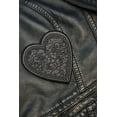 thumbnail image 2 of Black Lace Heart Embroidered Iron on Patch, 2 of 6
