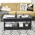 thumbnail image 3 of Gymax Lift Top Coffee Table w/ Hidden Storage Compartment & Lower Shelf Black, 3 of 10