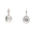 thumbnail image 2 of ARAIYA FINE JEWELRY Sterling Silver Round Lab-Grown Diamond Cluster Dangle Earrings (3/4 cttw, VS1 Clarity, D-E Color), 2 of 6