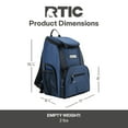 thumbnail image 4 of RTIC 15 Can Lightweight Backpack Insulated Cooler with Pockets, Navy & Black, 4 of 5