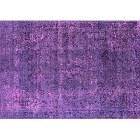 Ahgly Company Indoor Rectangle Oriental Pink Industrial Area Rugs, 5' x 8'