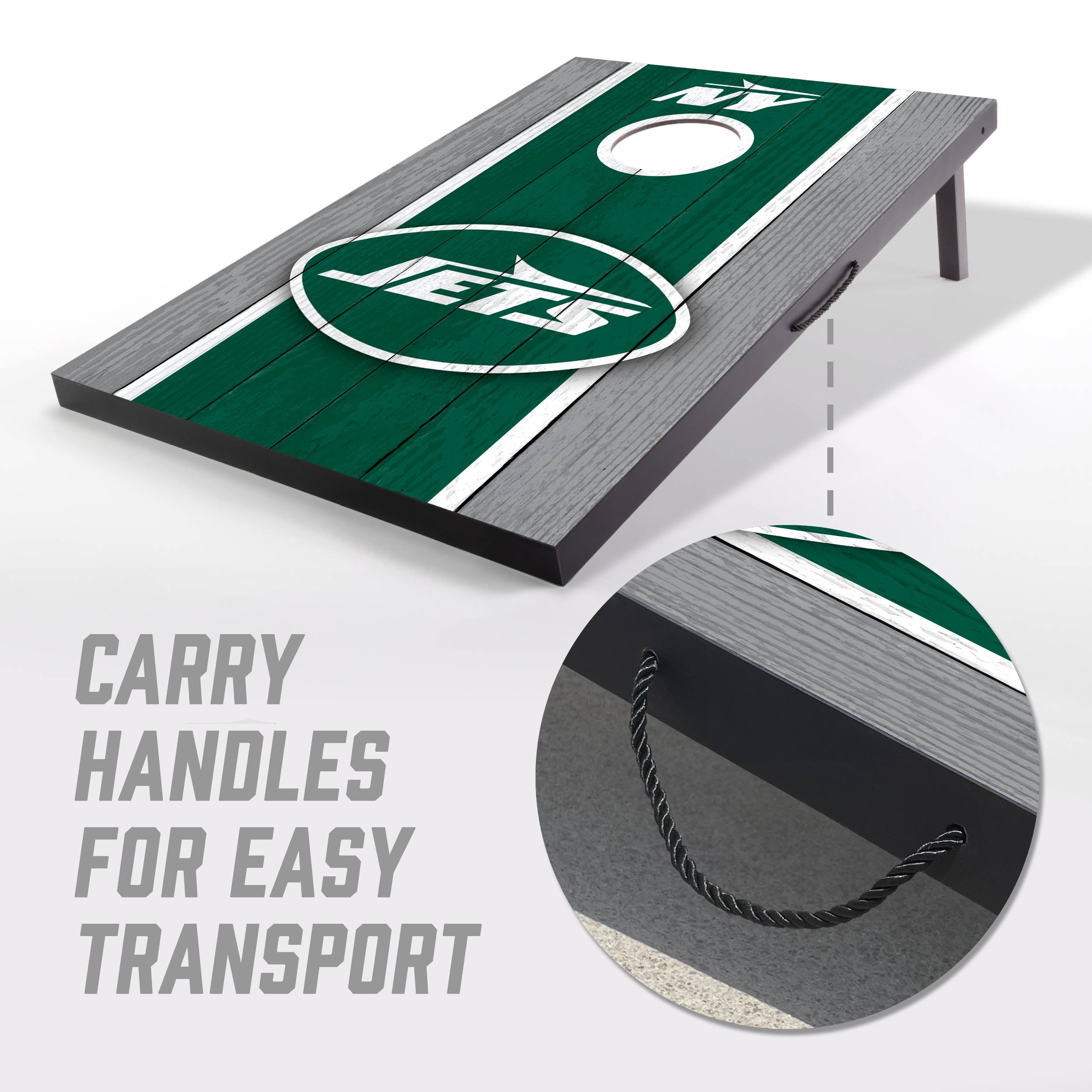 YouTheFan NFL New York Jets 2' x 3' MDF Cornhole Game