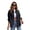Black, variant on Women's Distressed Denim Jacket - Raw Edge Casual Jean Jacket S-2XL