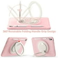 thumbnail image 3 of ELEHOLD Heavy Duty Rugged Case for iPad 10th Gen 10.9" (2022) Three-Layer Protection Foldable 360° Rotating Kickstand Portable Handle Grip Shockproof Case for Kids Adult,Pink, 3 of 8
