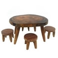 thumbnail image 1 of Realistic Doll House Miniatures Solid Wood Table And Chair Simulation Toys Scene Decoration No Vase, 1 of 2