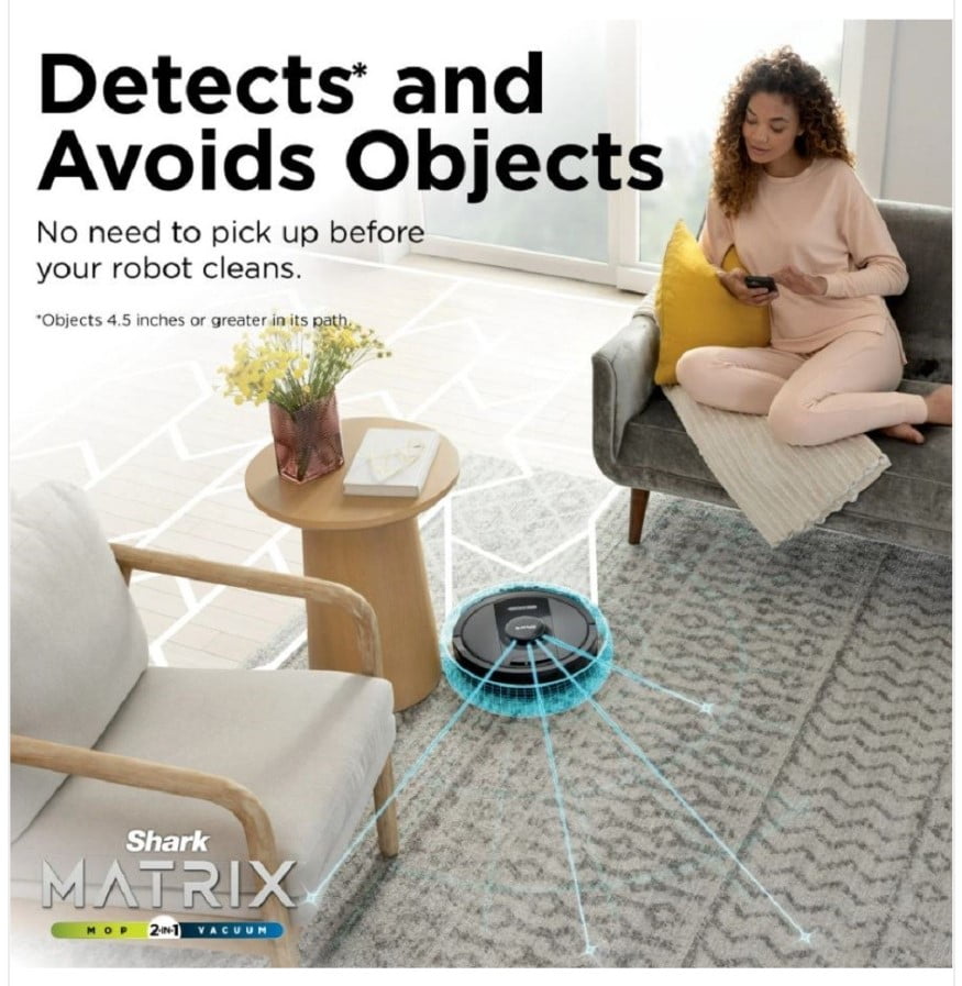 Shark, R-RV2400WS, Matrix Robotic Floor Cleaner , 60 Minute Battery Life, Wi-Fi Compatible, 1 Each, Black