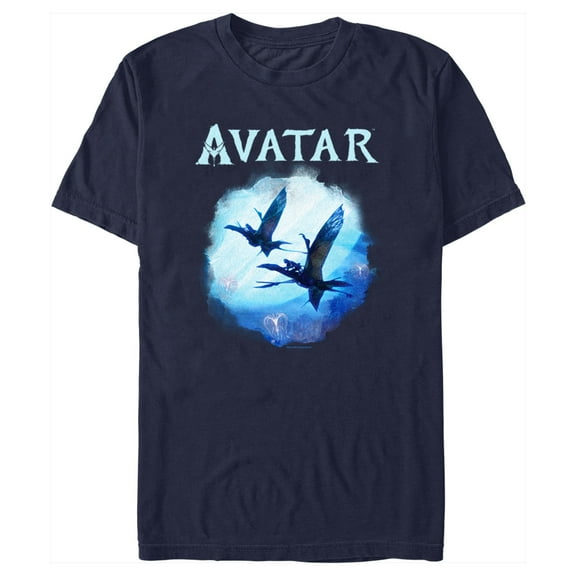 Men's Avatar: The Way of Water Great Leonopteryx Flight Logo Graphic Tee Navy Blue Small