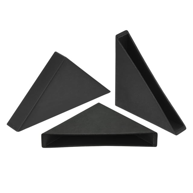 Uxcell 50Pack Corner Protectors 9x71mm Plastic Right Angle Corner Guards Cushion, Black