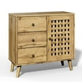 thumbnail image 2 of Heynemo Accent Cabinet with Drawers, Entryway Cabinet with Oak Legs, Wooden Decorative Sideboard Cabinet with Adjustable Shelf & Doors for Living Room, Entryway, Dining room, Natural, 2 of 6