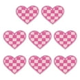 thumbnail image 1 of Uxcell 8 Pcs Parches Bordados en Forma de Corazón a Cuadros para Planchar, Aplicaciones para Coser en Chaquetas, Ropa, Vestidos, Sombreros, Jeans, Accesorio DIY, 1 of 6