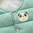 thumbnail image 4 of TAGOLD Kids Coats Autumn And Winter Baby Boys Girls Baby Print Cardigan Vest Down Cotton Vest Inside And Outside Wear, 4 of 5