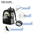 thumbnail image 4 of Yiaed Ink Style Bald Eagle Print Backpack, Premium Laptop Backpack, Travel Backpack for Women, Lightweight Backpacks, Comfortable Back Pack-Small, 4 of 7