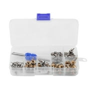 40PCS Car Auto A/C Air Conditioning r efrigerant Valve Core Leak Assortment Remover Tool R134A With Storage Box