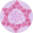 thumbnail image 1 of Ahgly Company Indoor Round Patterned Blossom Pink Area Rugs, 4' Round, 1 of 6
