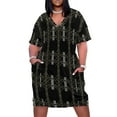 thumbnail image 2 of Diseño en vestido negro holgado con bolsillos para mujer Ropa para mujer, 2 of 7