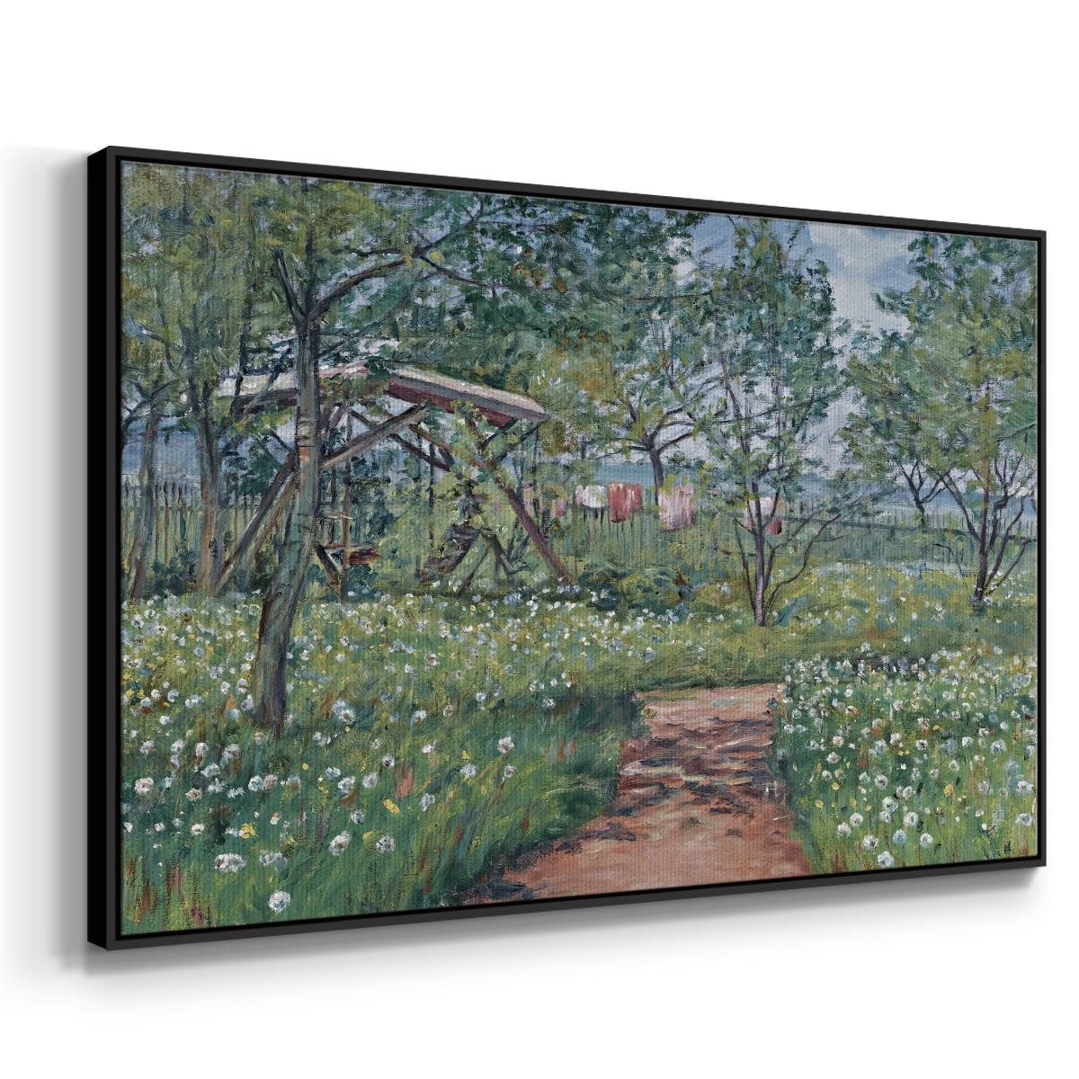 Vintage Landscape-CCCLXXVI By Wexford Home Framed in Black Wood Gallery Wrapped Canvas 17 in. x 25 in.