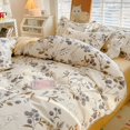 thumbnail image 1 of Lindos juegos de cama con edredón para el hogar, funda nórdica de algodón lavado, juego de sábanas planas, cama tamaño queen, king size para niñas y parejas, 1 of 6