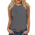 thumbnail image 2 of Womens Shirts Blouse Women's Casual Tunic Tops To Wear With Leggings Sleeveless Summer Solid Color Shirts Tanks Top, 2 of 5