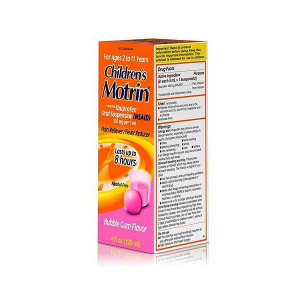 Children's Motrin Pain Reliever/Fever Reducer Liquid, Ibuprofen (NSAID