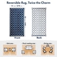 thumbnail image 2 of Alfombra PASAMIC 274x549 cm impermeable reversible azul marino, 2 of 7