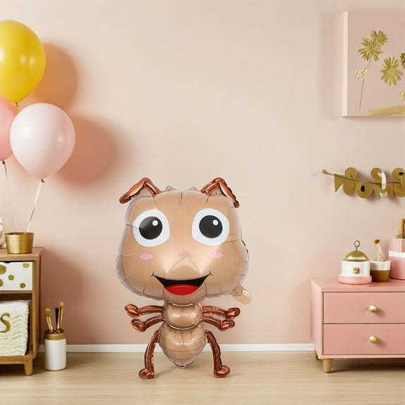TABLZONE 10Pcs Easy Inflate Light Brown Ant Foil Balloons for Party Decorations and Novelty Accessories