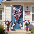 thumbnail image 4 of FastXmas 4th of July Door Decoration, Patriotic Memorial Day Independence Day Front Door Wreath Patriotic Banner Hanging Yard Sign Bunting Background for Indoor/Outdoor Holiday Party(35*73 In), 4 of 6