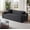 Dark Gray, variant on MAYEERTY Modern Minimalist Corduroy Couch, Boneless Cloud Sofa with Side Pockets & Cup Holders for Small Spaces, White