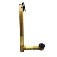 thumbnail image 6 of Westbrass 79417SWH-62 19" Solder-In Brass Bathtub Assembly with Twist & Close Drain and No-Hole Overflow Faceplate, Matte Black, 6 of 13